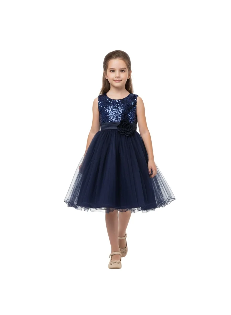 D'Daniela Sequin Bodice Tulle Dress